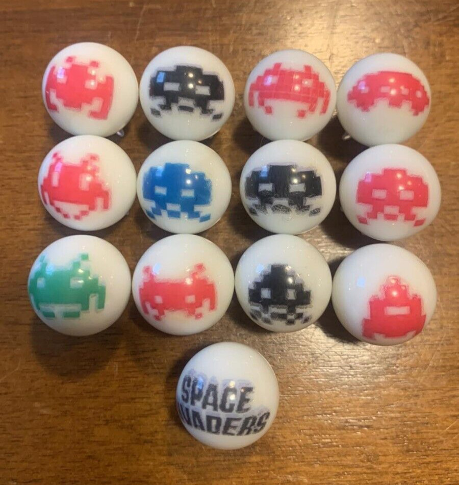 Space Invaders  Arcade 5/8 SIZE Marbles COLLECTION LOT