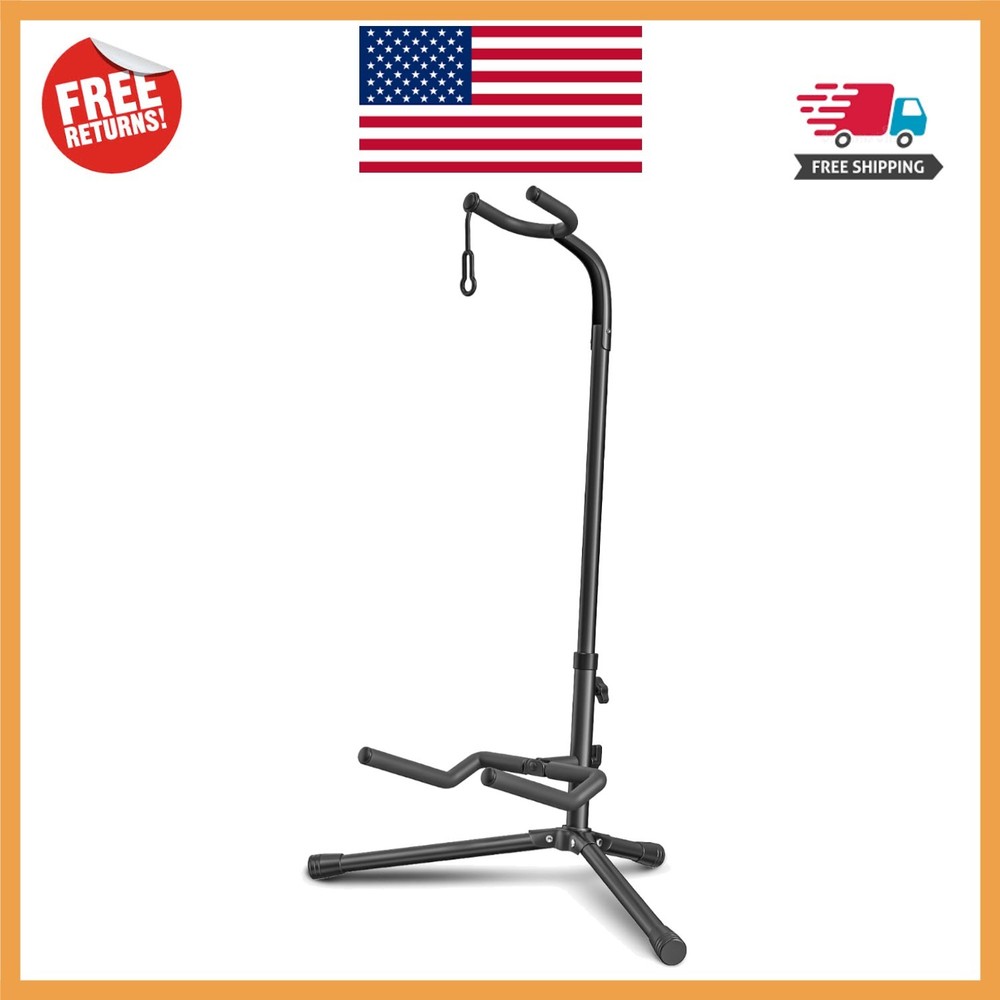 Adjustable Guitar Stand - Safe & Portable for Electric and Classical Instruments
