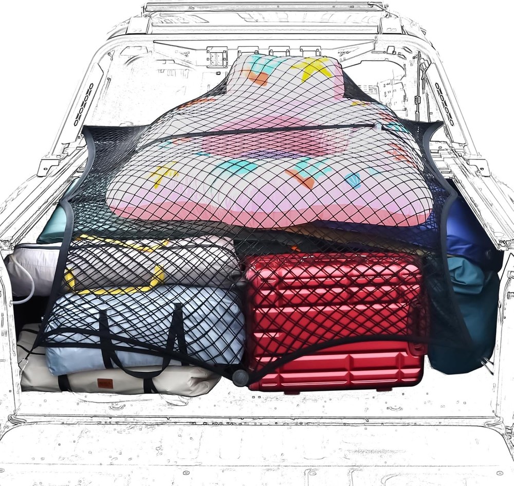 Versatile Elastic Cargo Net for Pickup Trucks - Easy Install & Max Protection