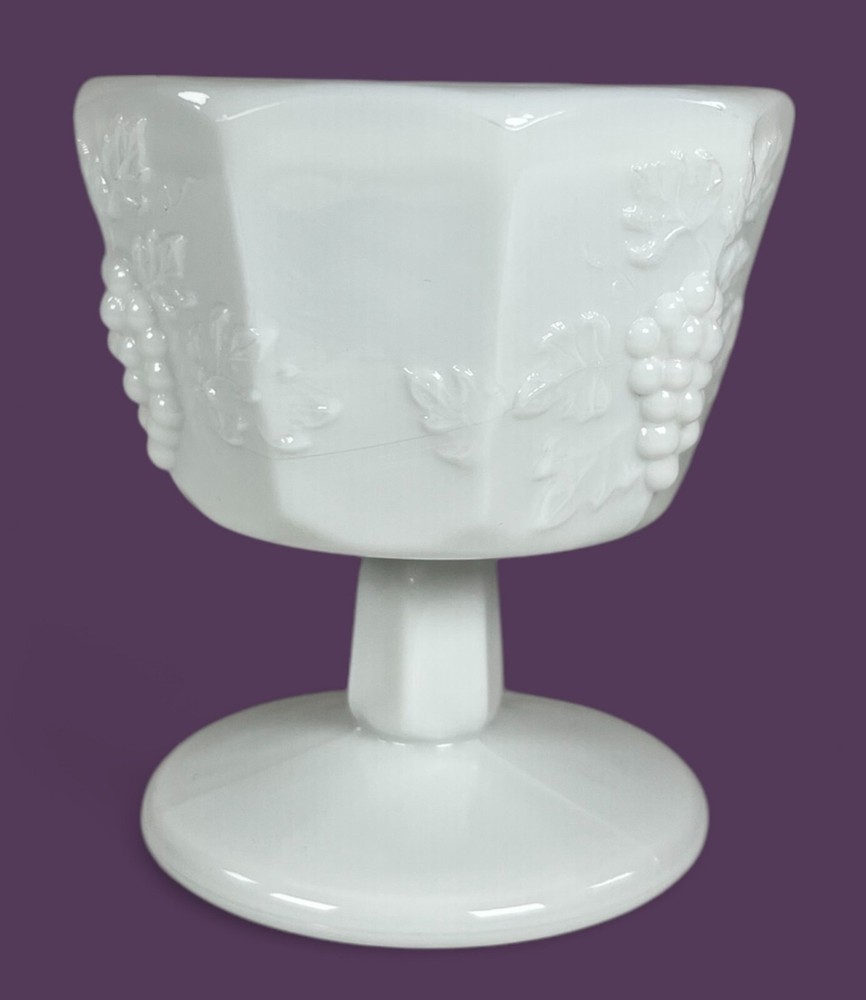 Pair vtg. Westmoreland low footed grape panel sherbets