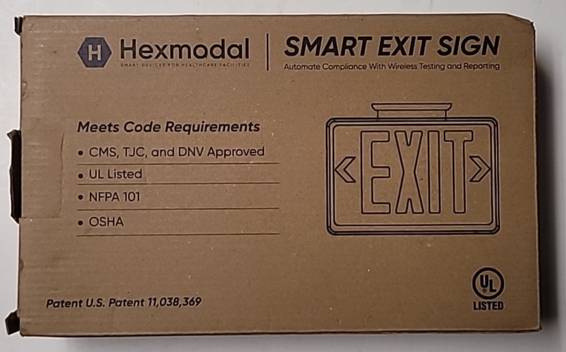 Hexmodal Smart Exit Sign, Red HEX-X-R NEW!