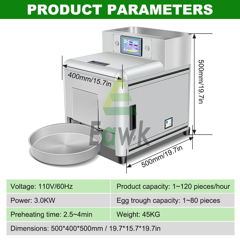 Automatic Fried Egg Maker Commercial Soft Boiled Egg Non-Stick Frying Machine