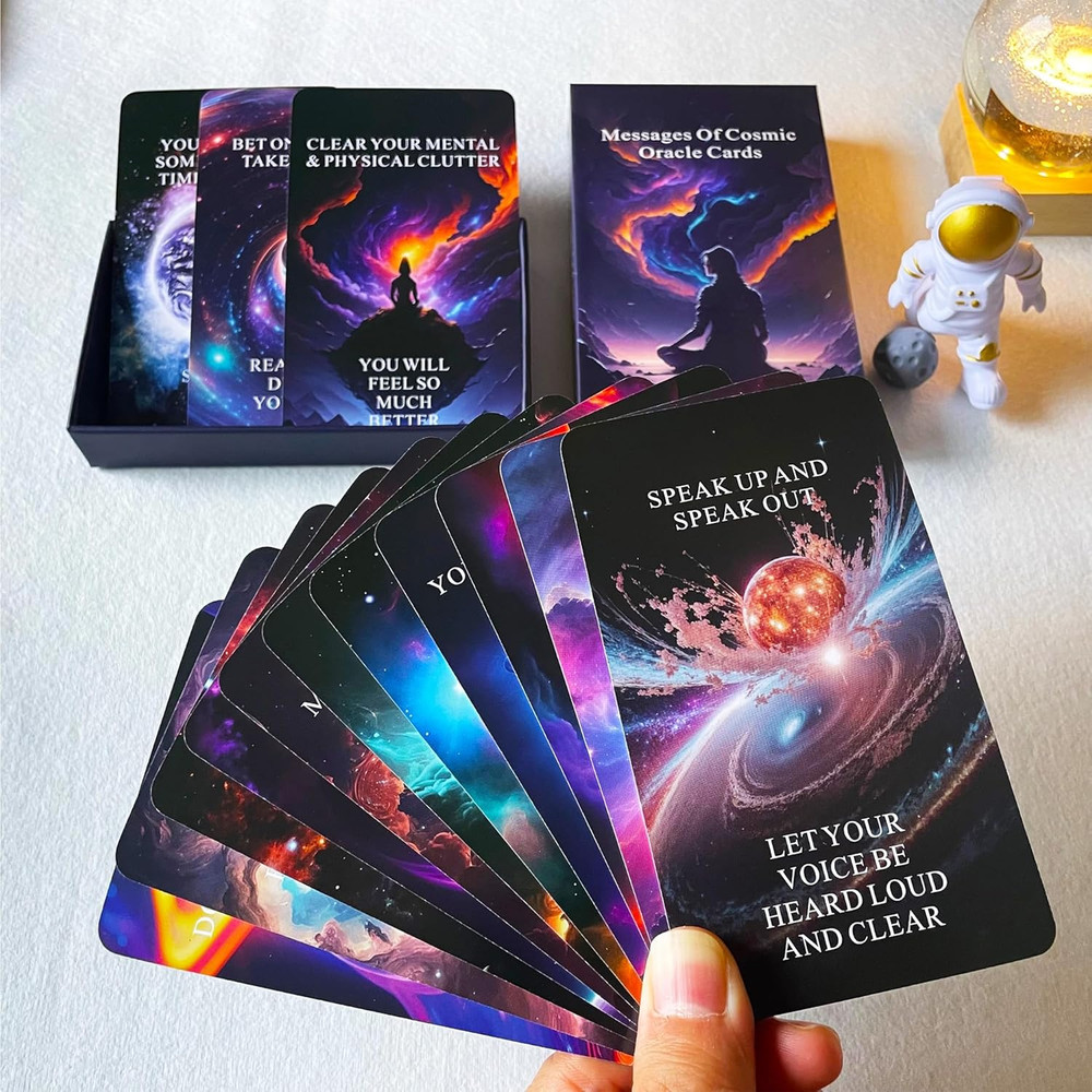 Higher Self Messages Oracle Deck, Cosmic Oracle Cards, Positive Affirmations Car