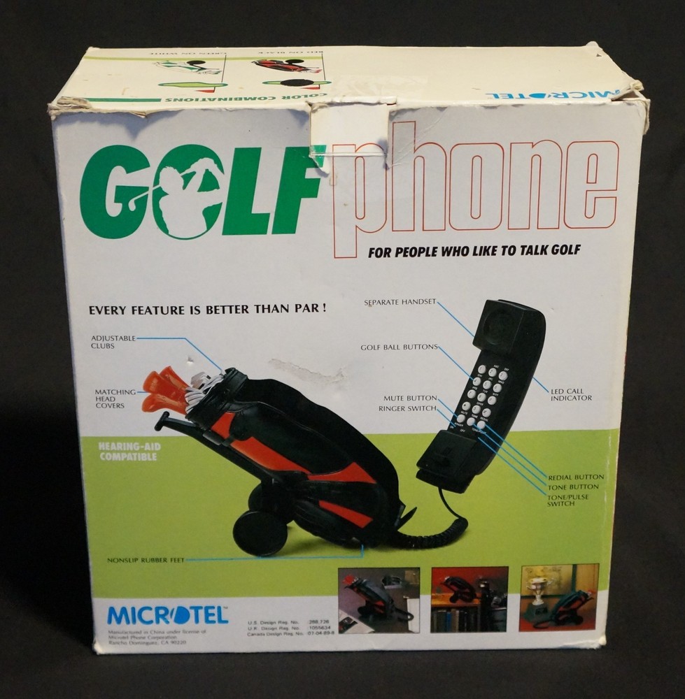 MICROTEL Golf Bag Phone Black/Red / Open Box / Tested / Works