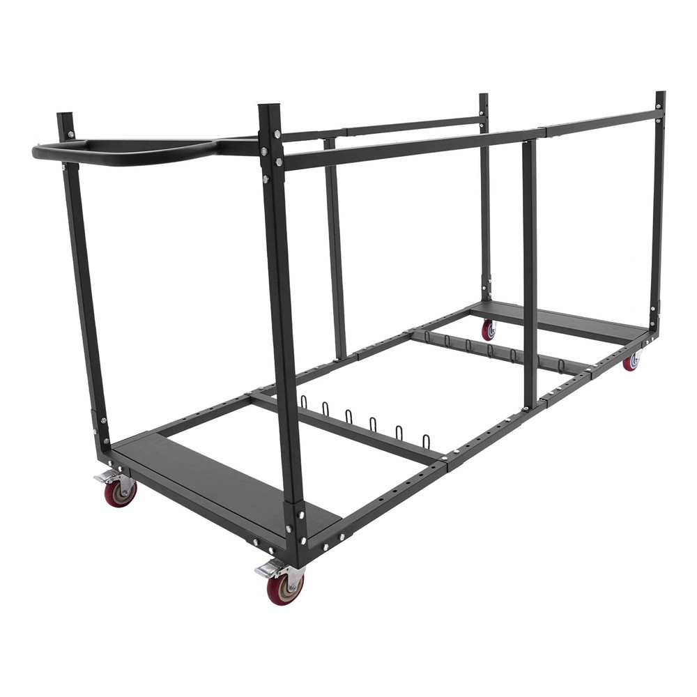 Folding Table Cart for 10 Tables, Adjustable with 4 Easy-Move Wheels