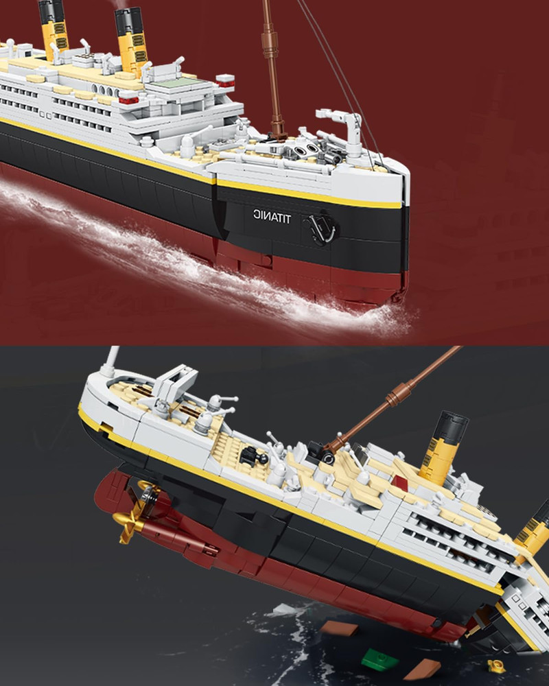 Titanic Model Building Blocks Set, 2022 Pieces Bricks, Compatible with Major Bra