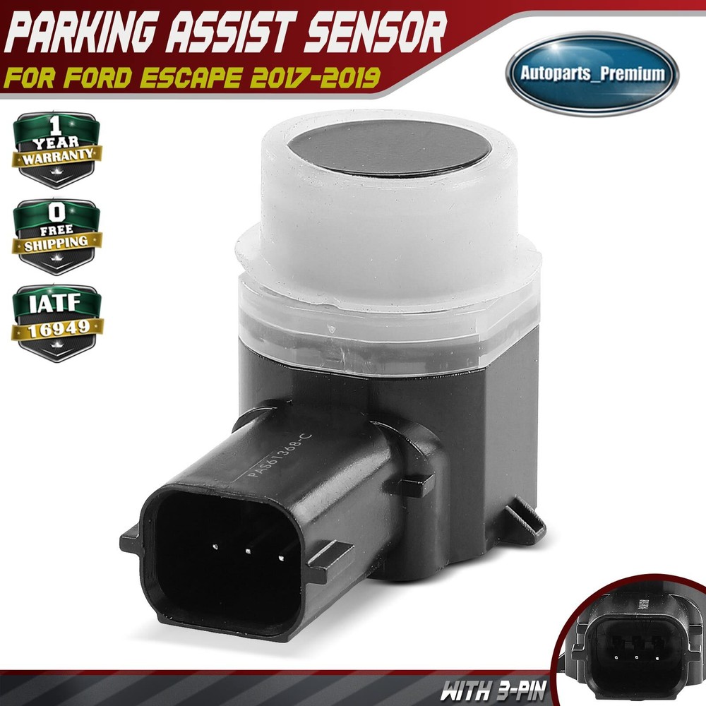Front Outer Backup Parking Aid Assist Sensor w/ 3-Pin for Ford Escape 2017-2019