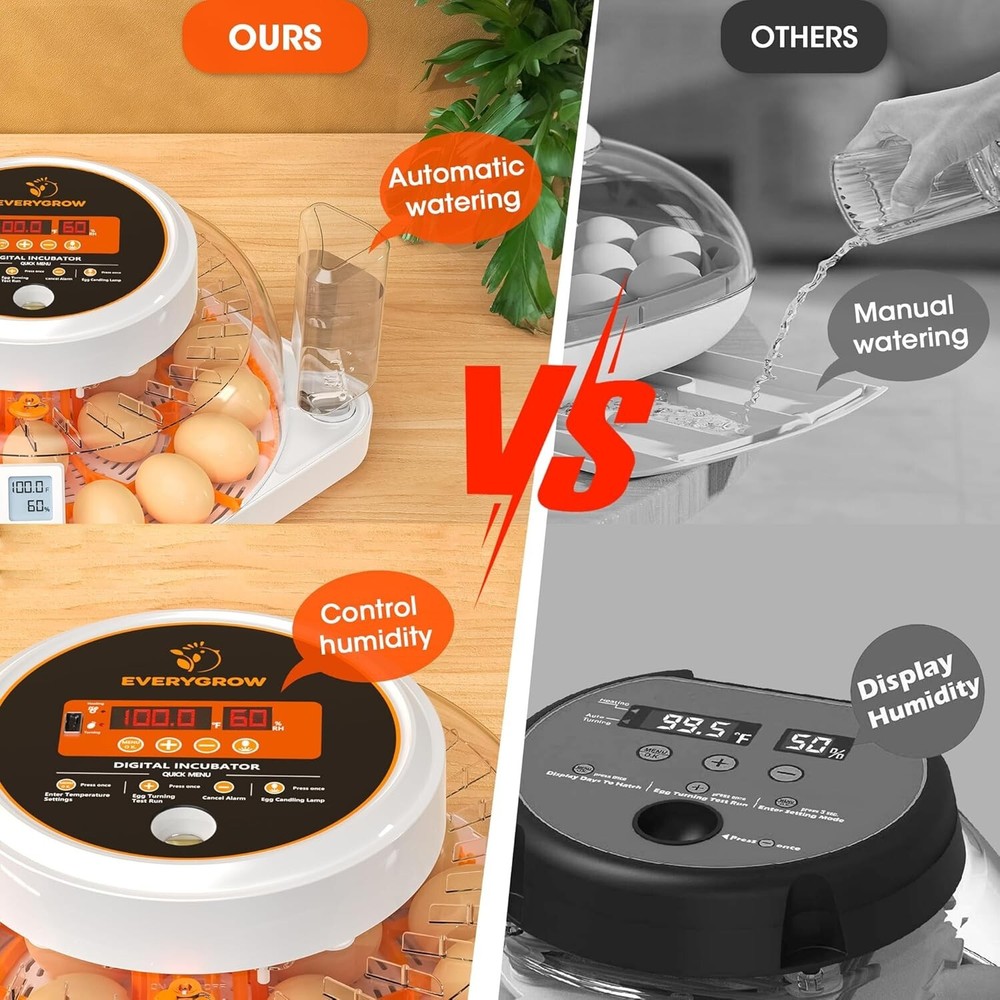 Incubators for Hatching Eggs, 22 Eggs Smart Incubator with Automatic Egg Turning