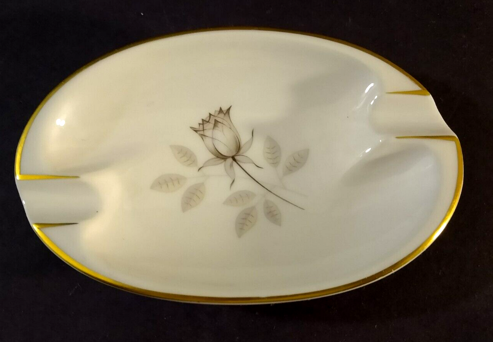 Rosenthal Rose theme oval ashtray