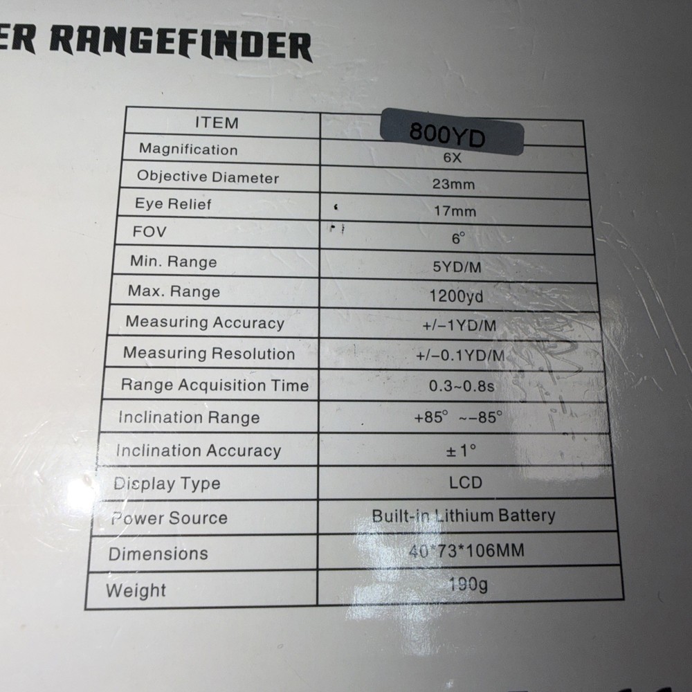 Golf Laser Range Finder New Inbox