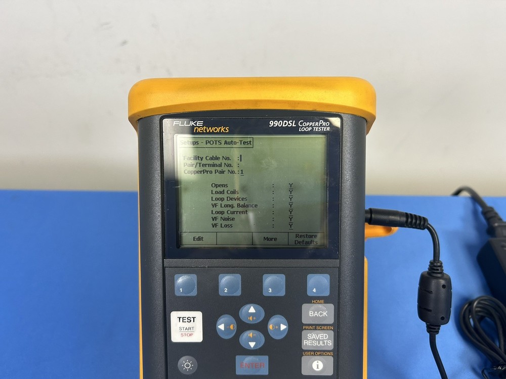 Fluke/Tescom 990DSLWT CopperPro - Loop Tester w/ Wideband & TDR *COMPLETE*