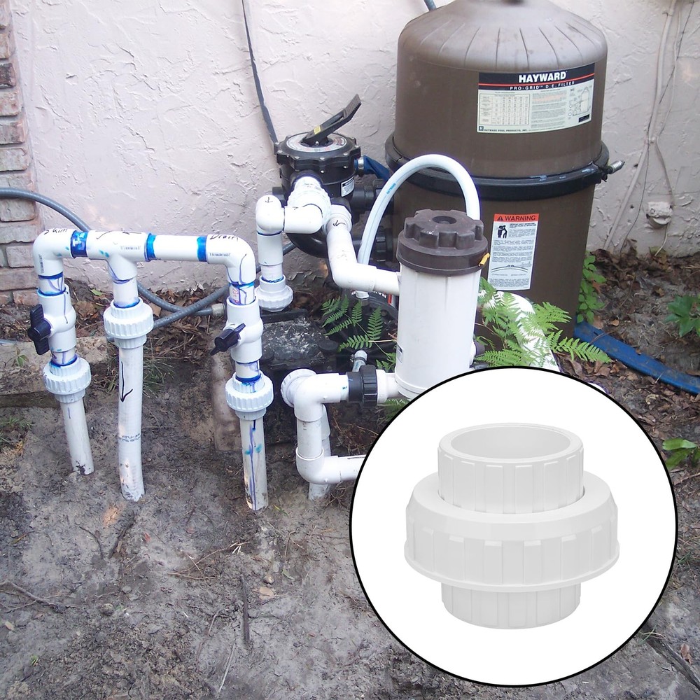 3" PVC Union Coupling Pipe Fitting (Socket x Socket) 3Inch 3Inch, White
