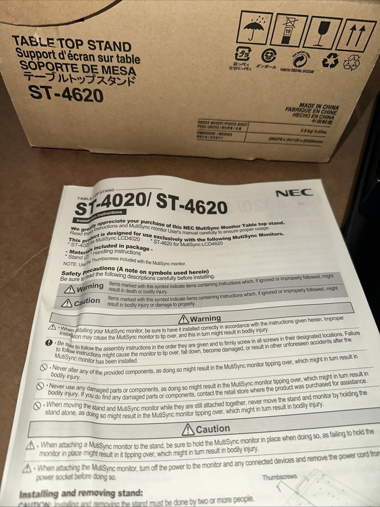 NEC Table Top Stand ST-4020 / ST-4620