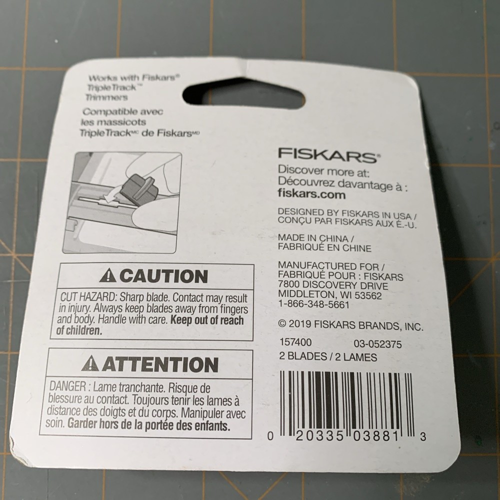 Fiskars Triple Track High-Profile Replacement Blades 2/Pkg Style