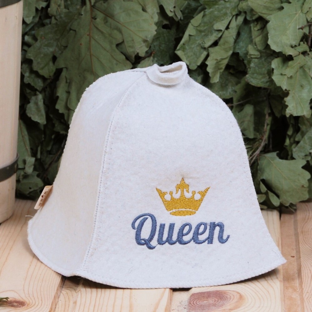 QUEEN Sauna Hat Felt Spa Hat Wool Banya Hat -  Шапка Для Бани