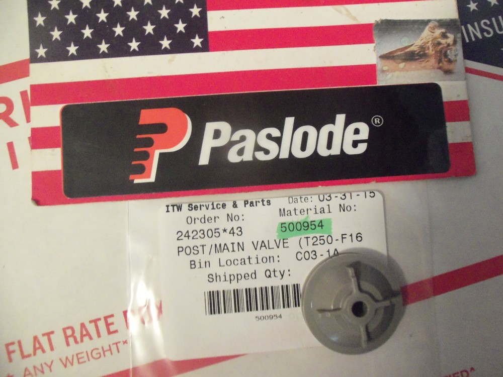 Paslode # 500954  POST/MAIN VALVE (T250-F16)