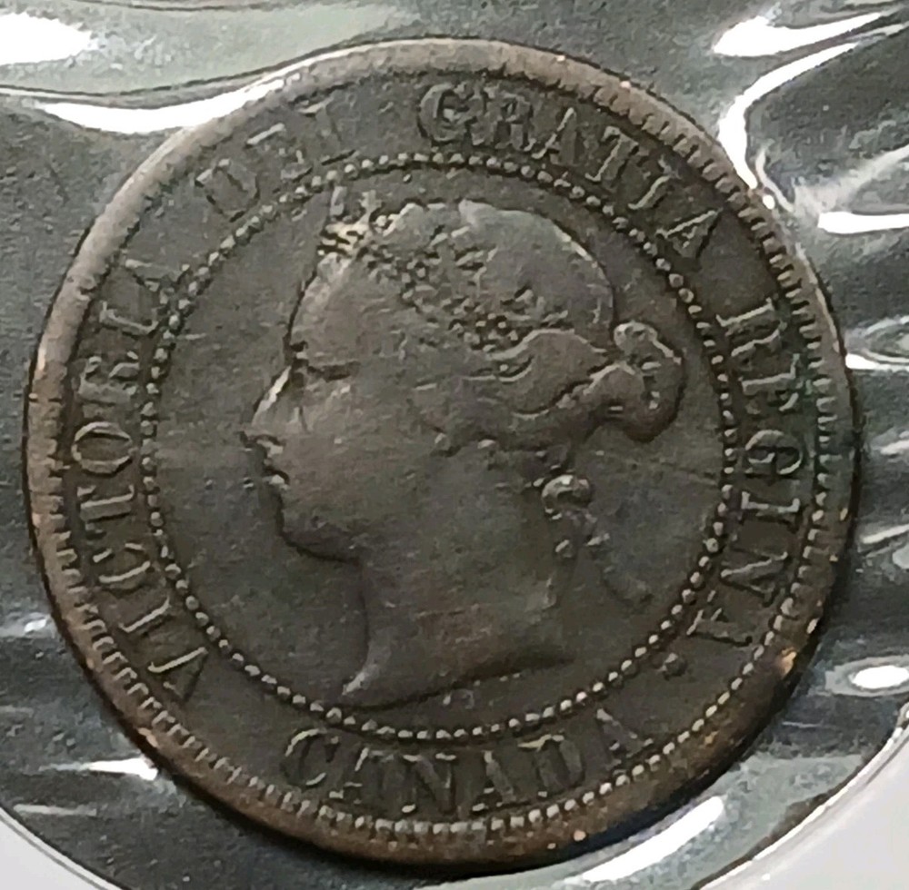 1876-H Canada Queen Victoria Large Cent #7