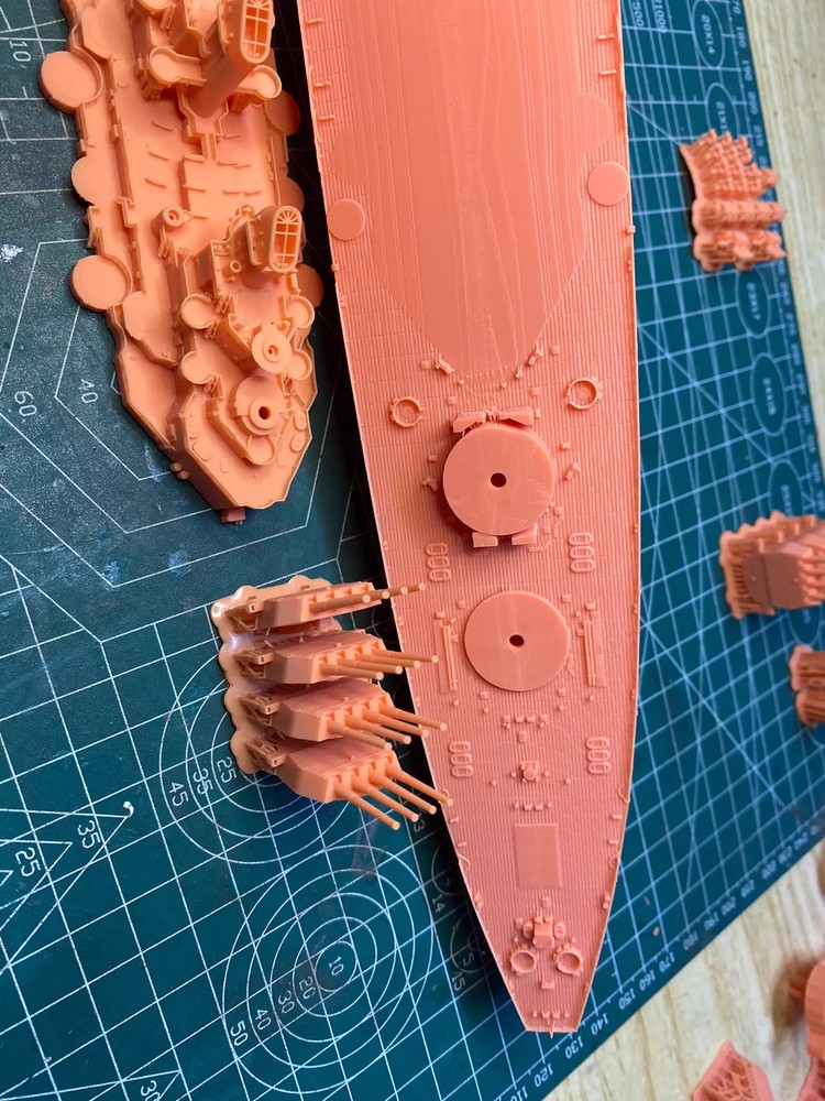 3D Printed 1/700 Royal Navy Destroyer Class Battleship Unpainted Model Kit