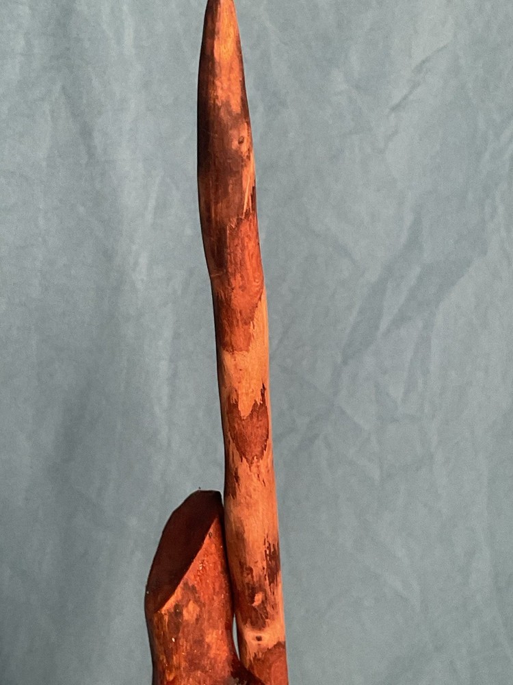 Hand made oak Magic Wand Wit Granate Stone