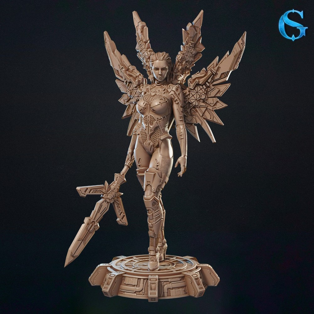 Dungeons & Dragons Playable Character - Female Cyberpunk Valkyrie Technaphim