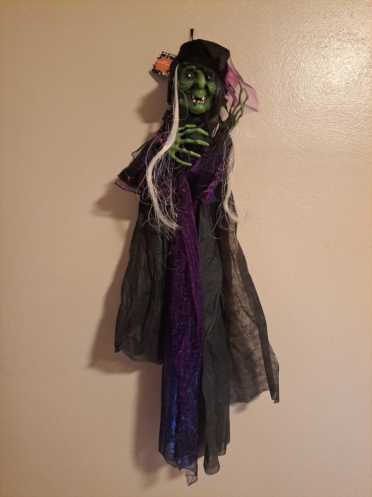 Hanging Witch Decor Halloween Decorations. 34" Long. New