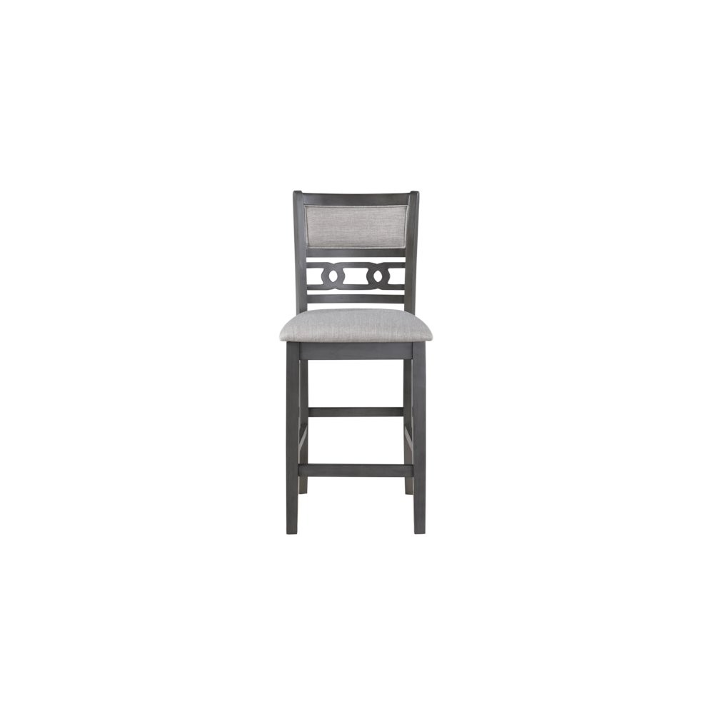Gia 3-Piece 42" Wood Counter Drop Leaf Table Set, Gray