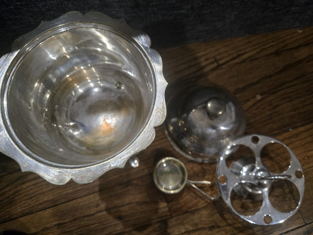 William Hutton & Son Silverplate Egg Coddler With Warmer