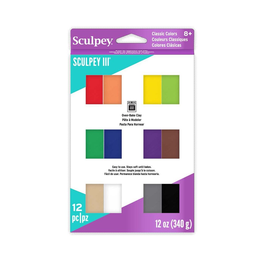 Sculpey III Polymer Clay Multipack 1oz 12/Pkg Classics