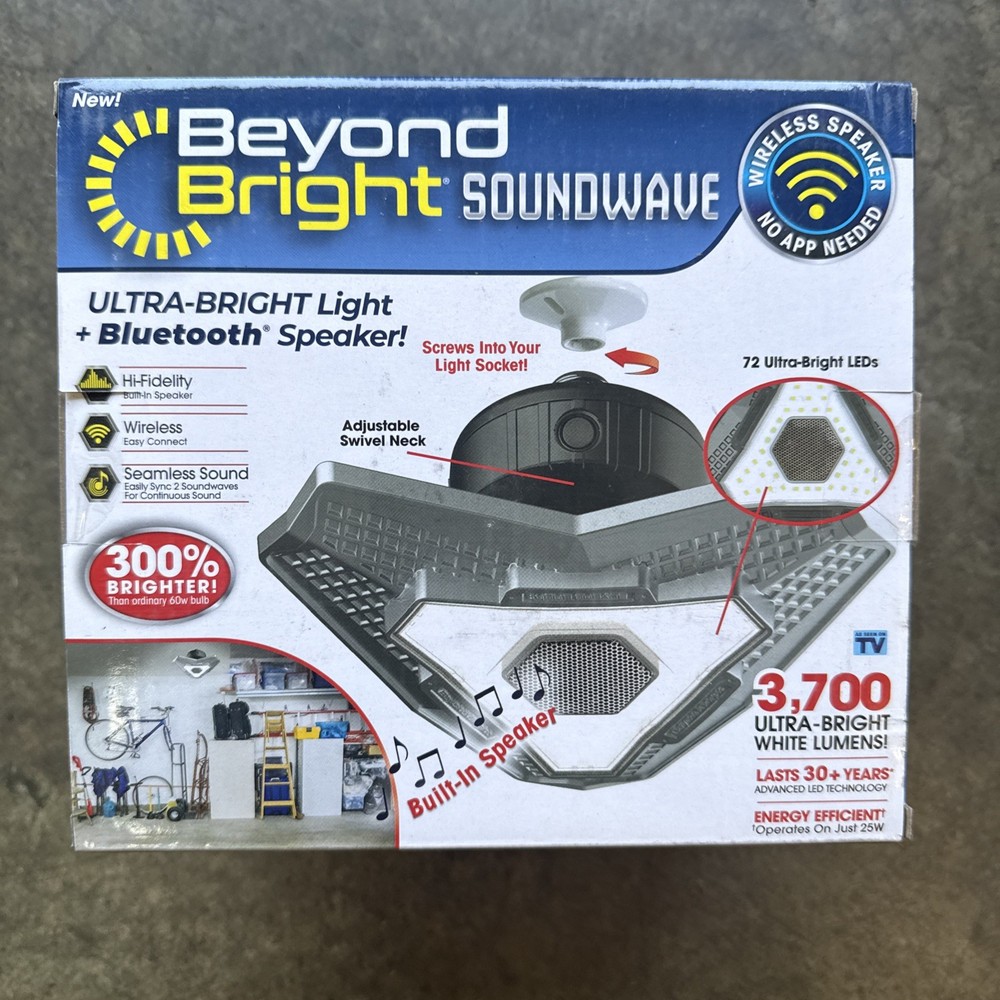 Bright Light Screws Into Light Socket with Built-In Bluetooth Speaker