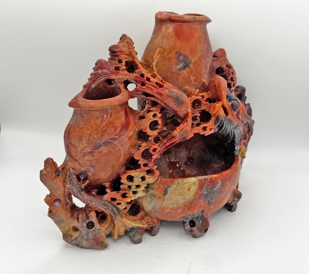 Antique Incense Burner Agate Chinese