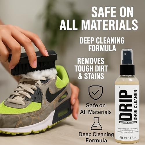 with Brush, Natural Deep Cleaning Foaming Solution for All Materials, Gentle