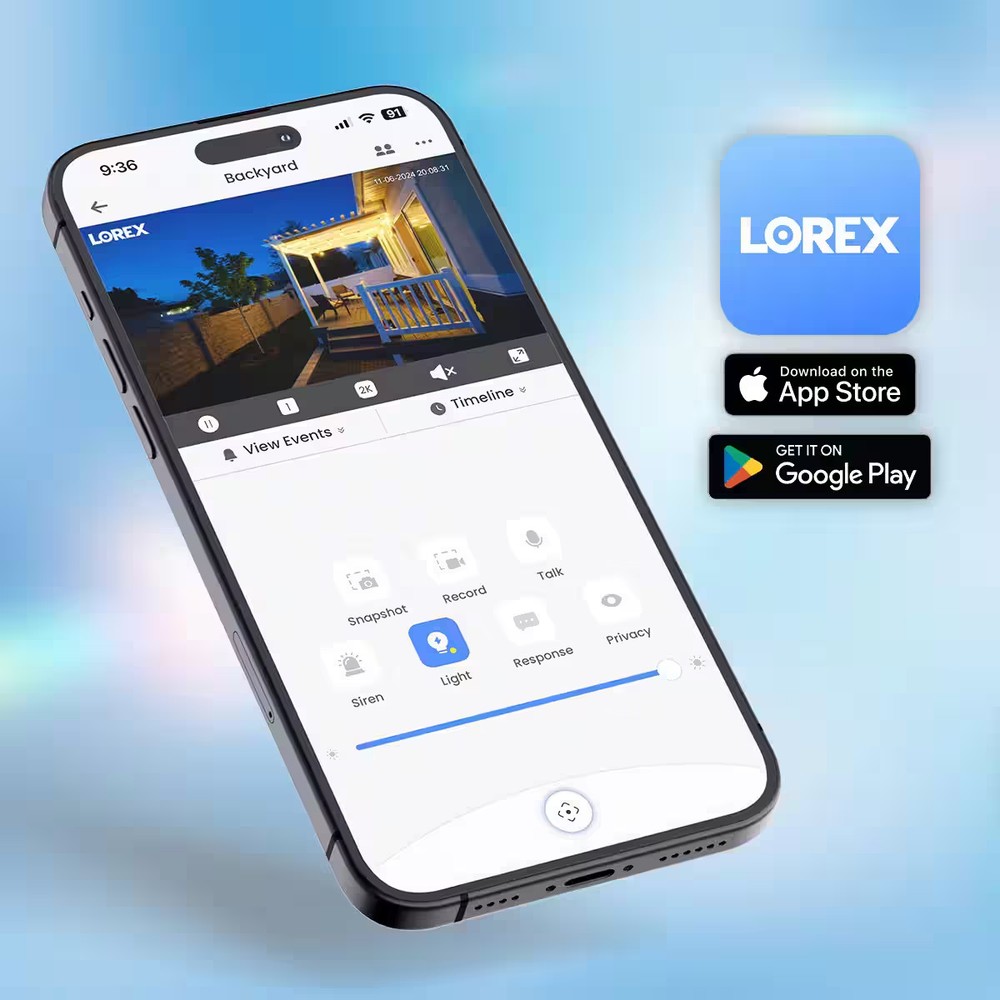 Lorex - 2K Wi-Fi Smart Lightbulb Camera - White