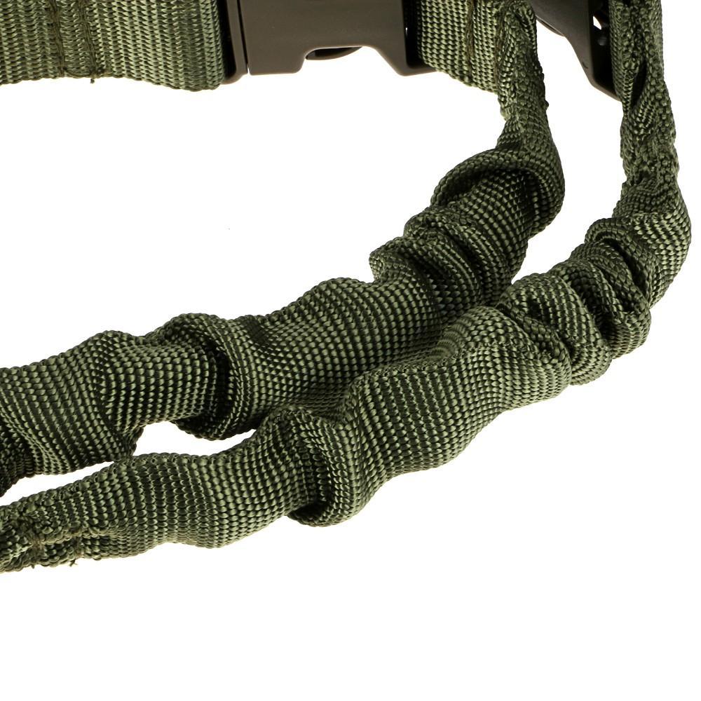 Tactical One Single Point Sling Adjustable Bungee Rifle Gun Sling Strap System