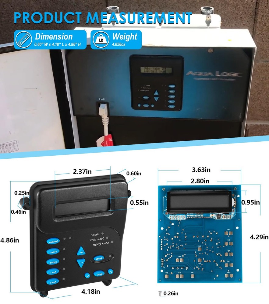 GLX-Local-P-4 Local Display Controller Keypad Replacement with Control Black
