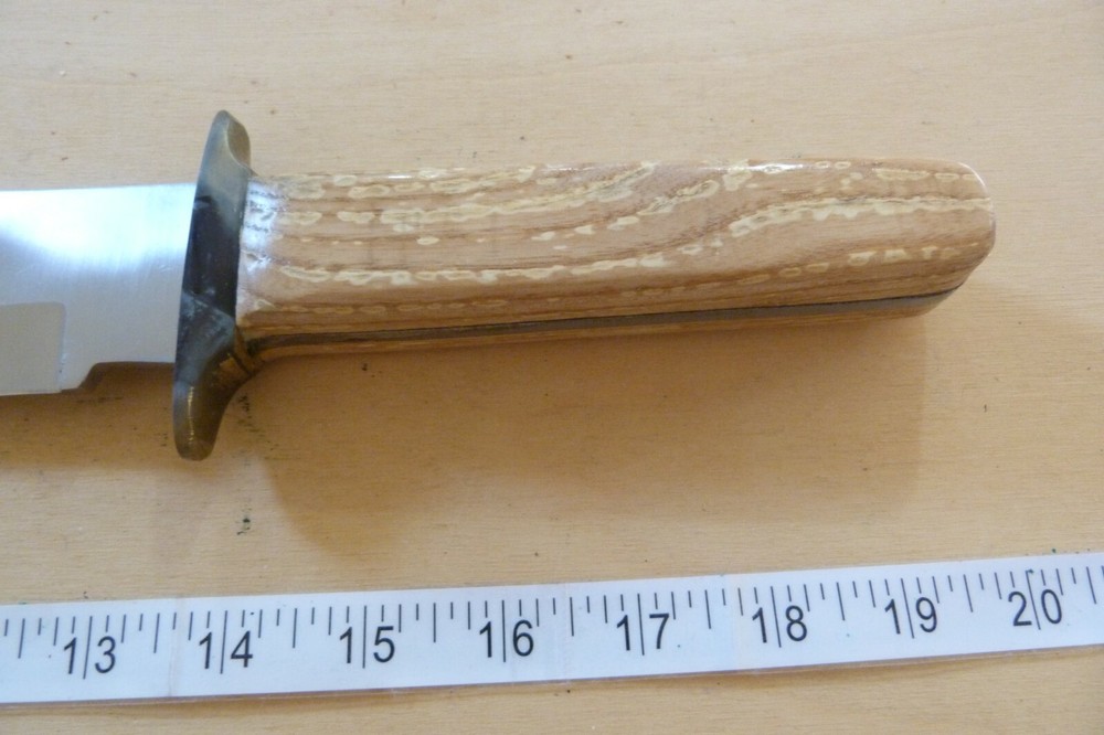 Handmade Barry Bear Custom 15.75" Fixed Blade Knife & Leather Sheath -LL238