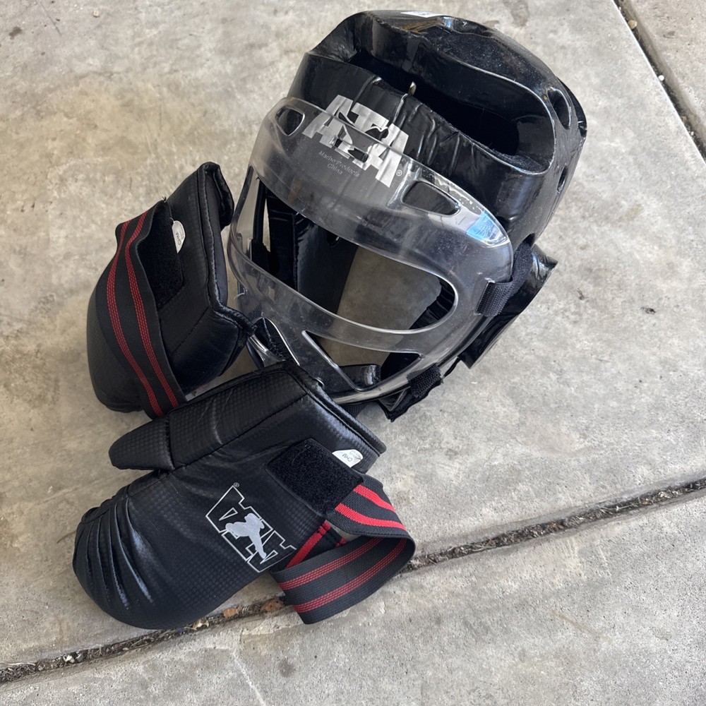 Karate Gloves And Head Gear