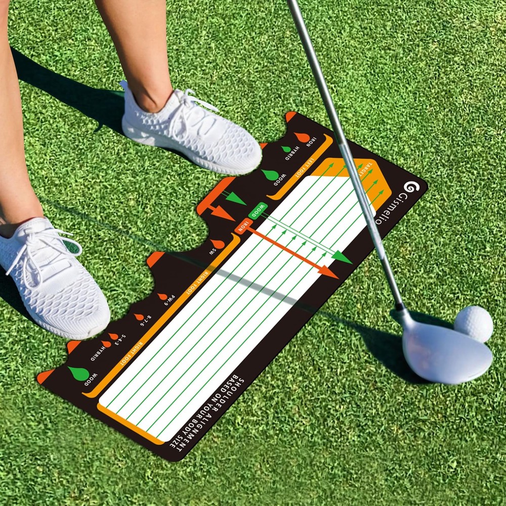 Golf Training Mat for Beginners | Posture Assistance and Entry-Level Stance C...
