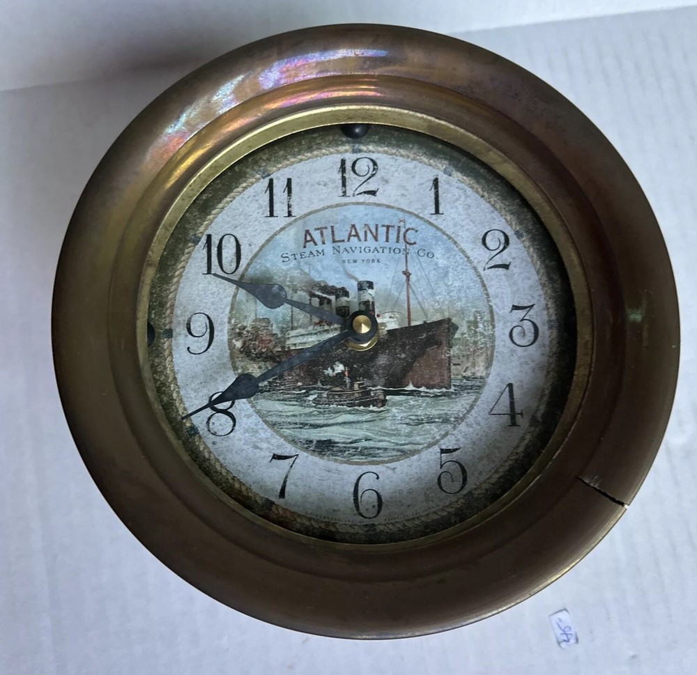 Atlantic Steam Navigation Co. NY Nautical Clock Timeworks, Berkeley, CA