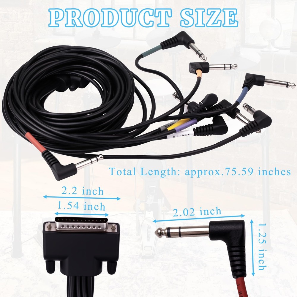 Cable Harness Snake Loom Replacement Compatible with Alesis Nitro Mesh Electr...