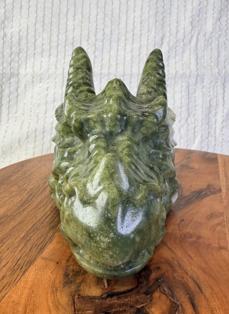 Jade Dragon Skull Carving