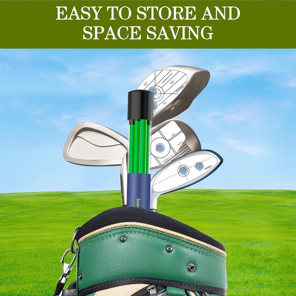 Golf Alignment Sticks 2 Pack,Upgraded 48" Collapsible Alignment Stick Golf Train