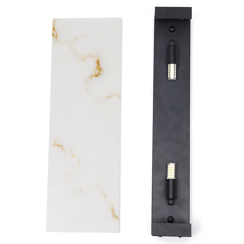 Marble Wall Light Hand Carved Alabaster Rectangular Sconce LED Indoor Wall Lamp