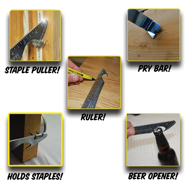 Rack-A-Tiers 52455 Staple Shark - Romex Staple Remover - Multi Tool