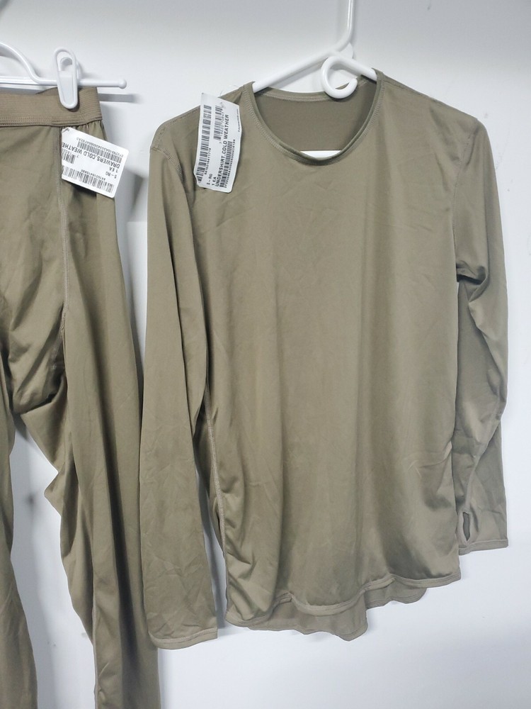 Base level 1 Silk Thermal Tan Top small Regular Bottom Set coyote new poly