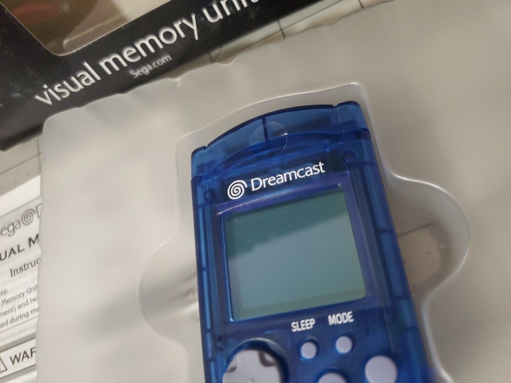 Sega Dreamcast Blue VMU Card (Visual Memory Unit) CIB Open Box NEW