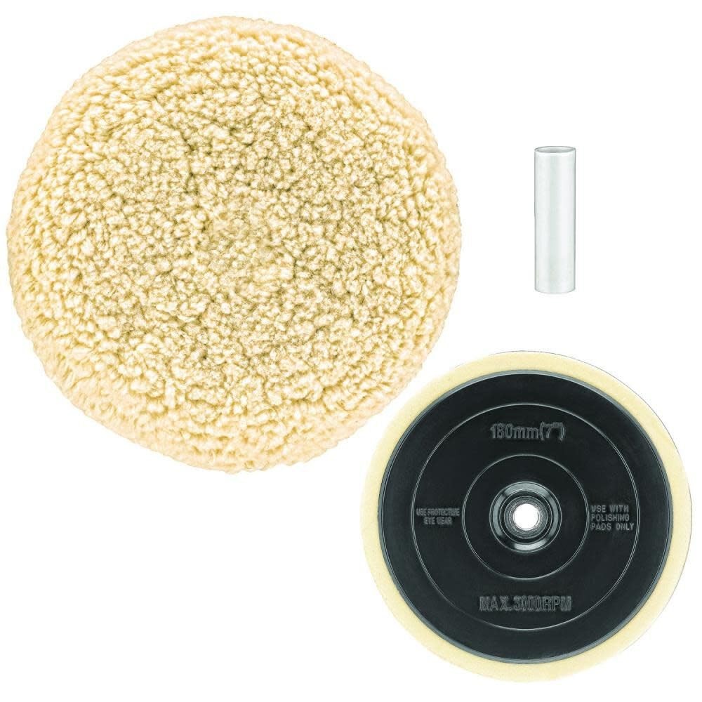 Wool Buffing Kit 7-inch Gray Durable