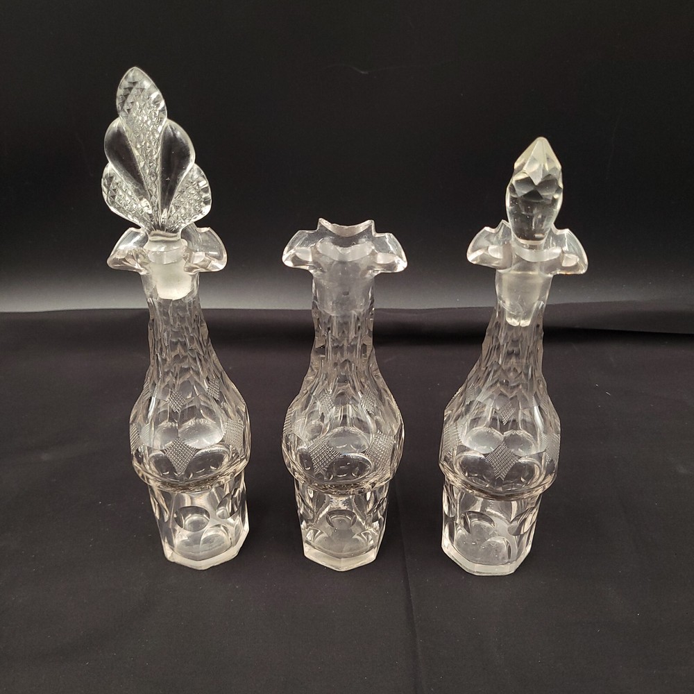 Antique Silver Plate Vine Pattern Castor Cruet Set