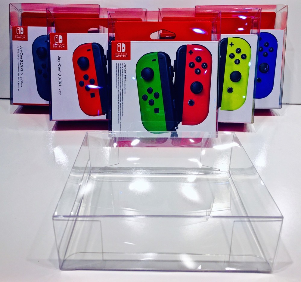 1 Box Protector For NINTENDO SWITCH JOY CON Controllers Clear Display Case