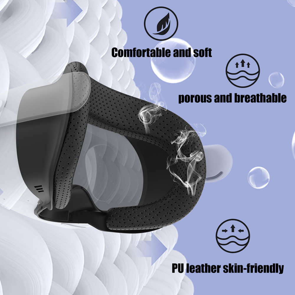 Face Cover for Meta Quest 3S VR Headset PU Pad Interface Replacement Mask