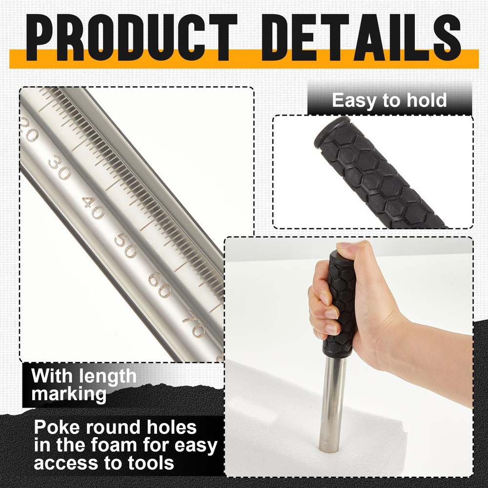 25 Pcs Foam Cutting Finger Hole Tool Kit Include Long Nosed Marker Foam Thin ...